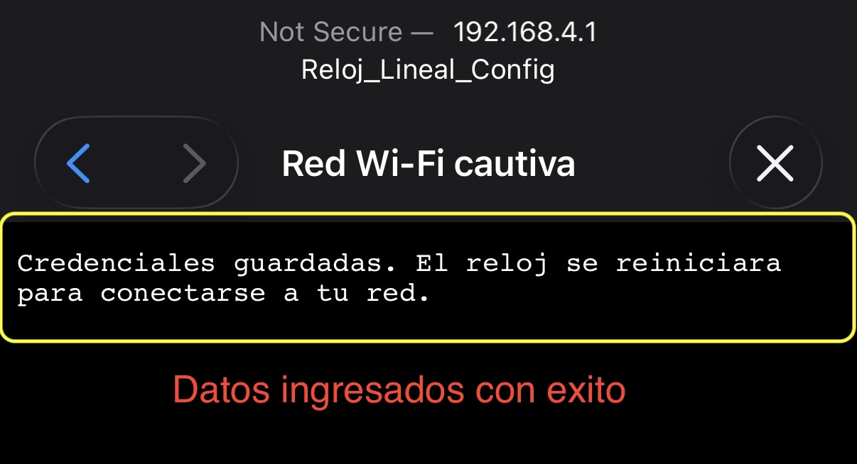 Pantalla de Confirmación
